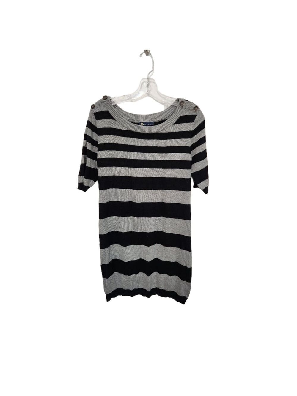 Body Central Striped Dress Gray and Black Size Large